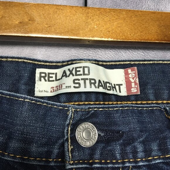 Levis Mens 559‎ Relaxed Straight Fit Blue Jeans size 36x32 Cotton Denim Pants - Picture 5 of 14